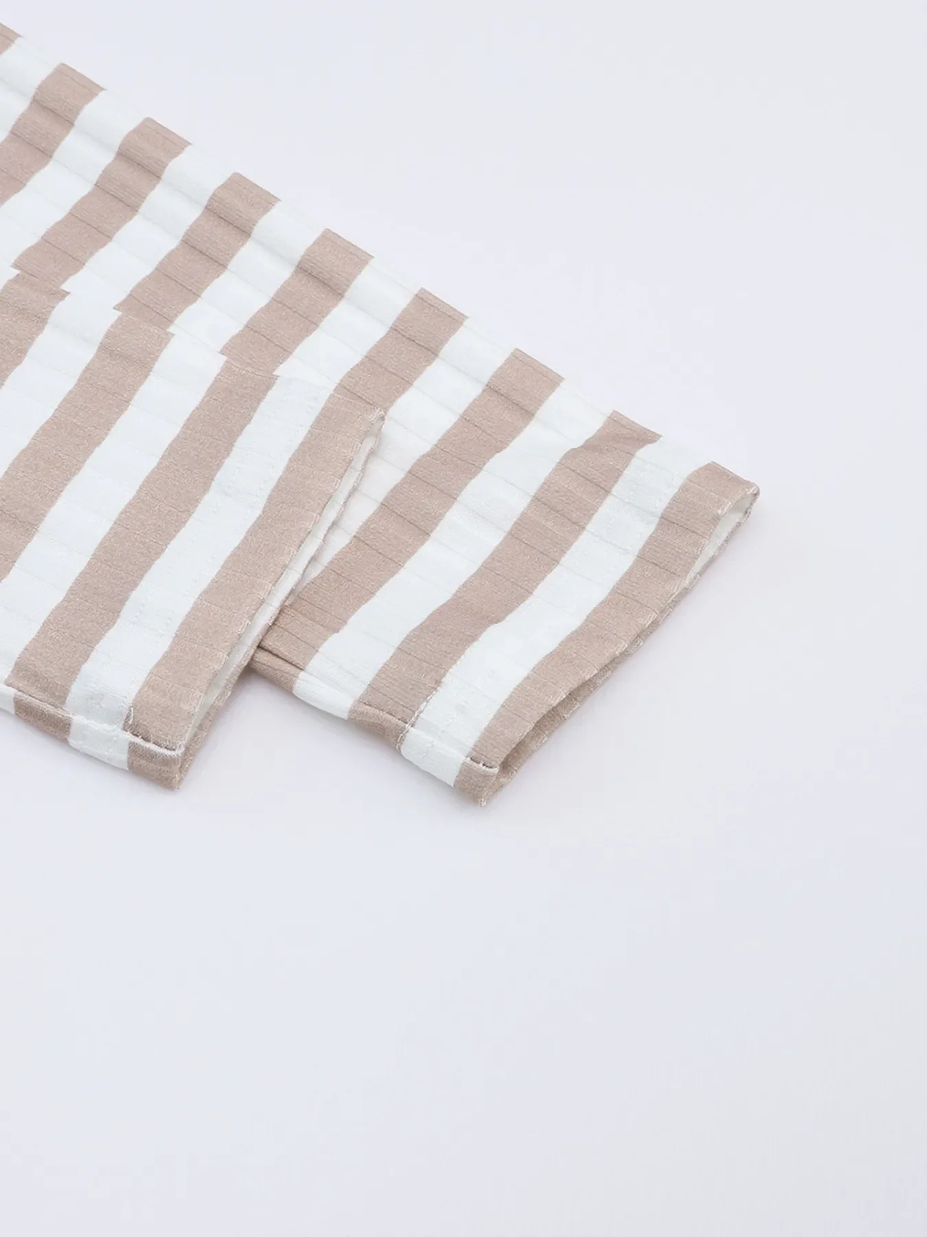 Striped Textured Knit Long Sleeve Tee - Image 10