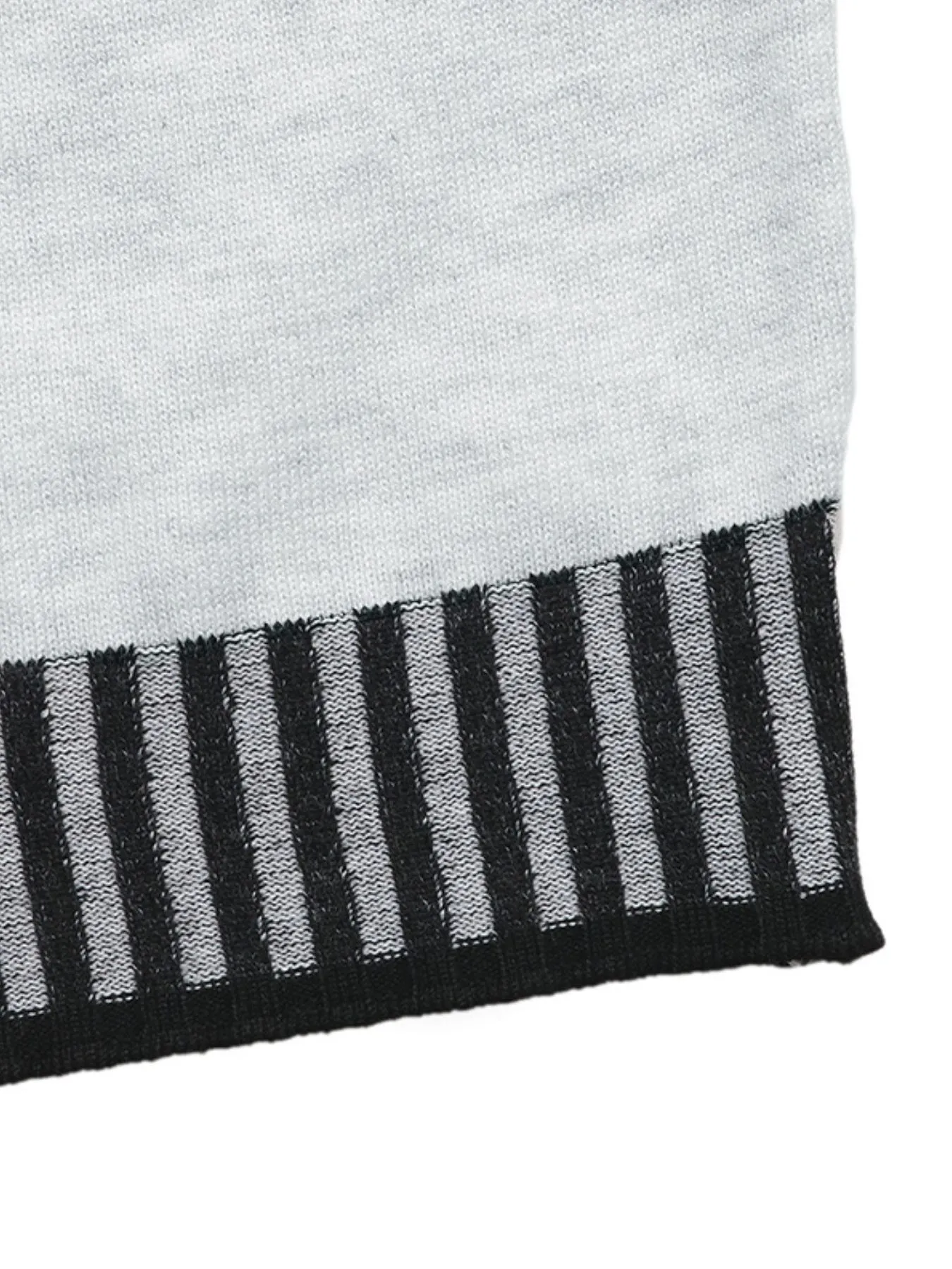 Striped Trim Tie Waist Sweater Dress - Image 9