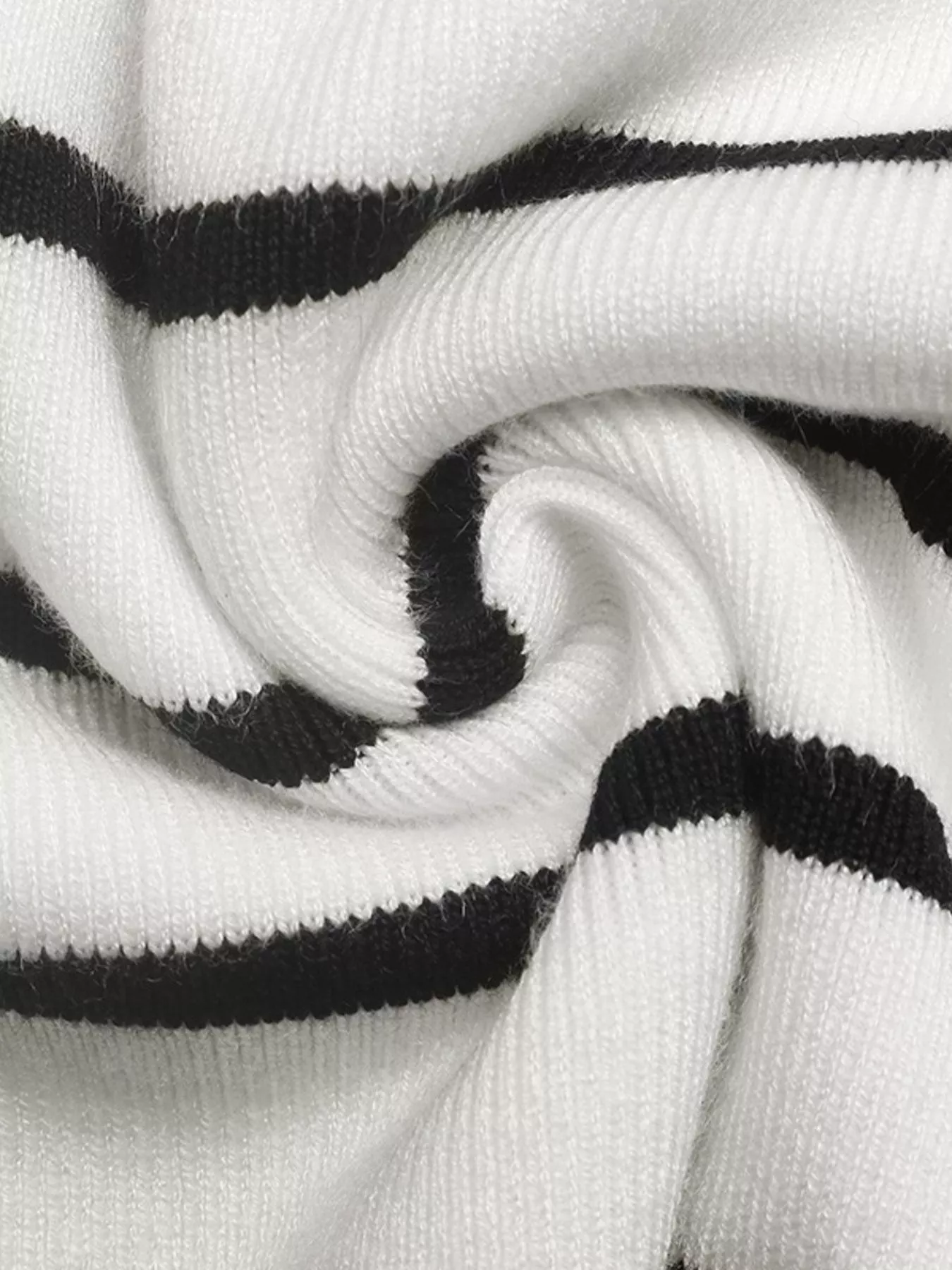 Striped V-Neck Long Sleeve Sweater - Image 8