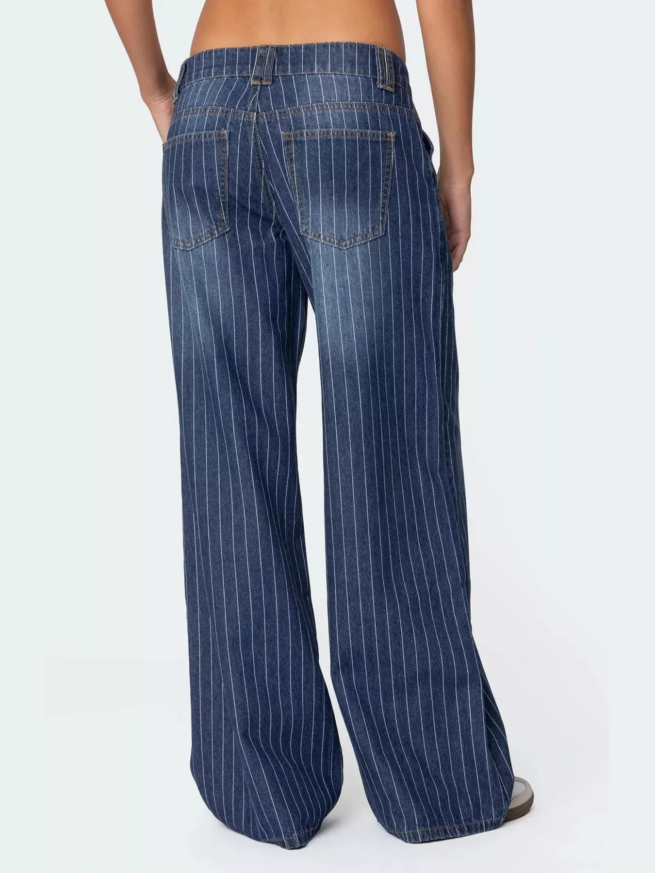 Striped Wide Leg Jeans - Image 3