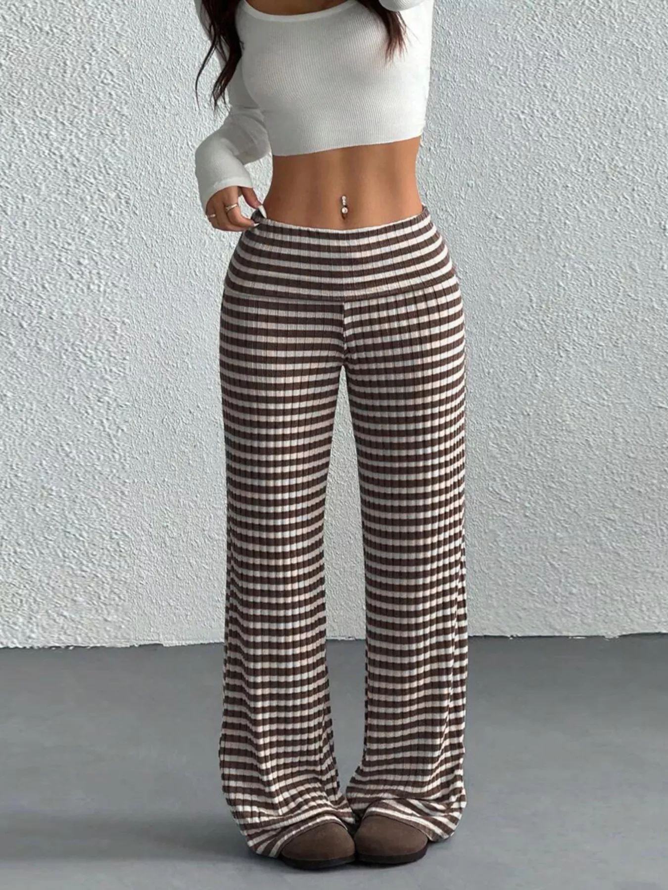 Striped Wide Leg Pants - Image 4