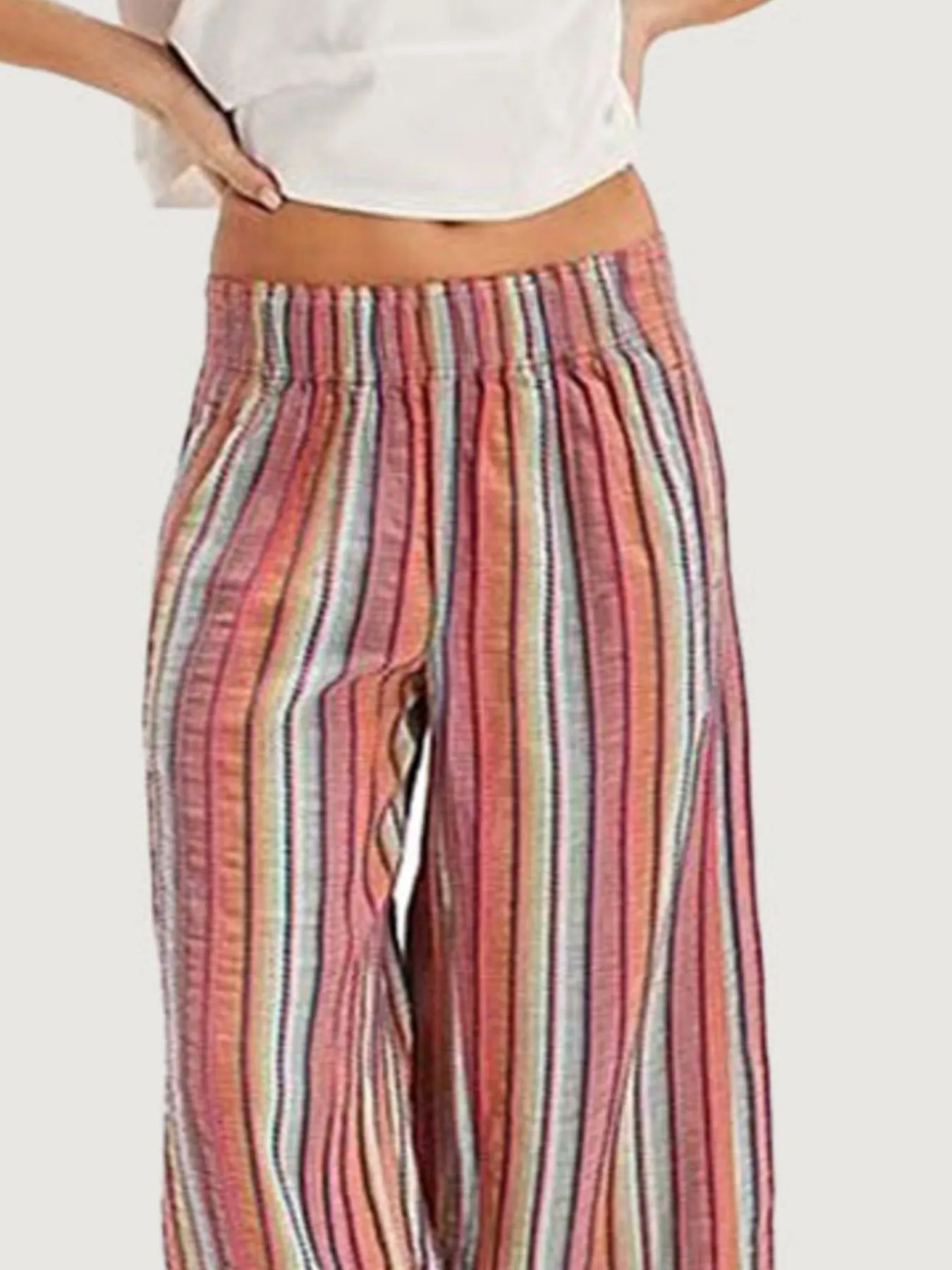 Striped Wide Leg Pants - Image 6