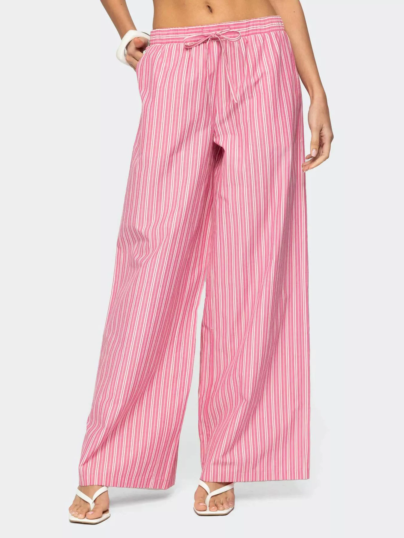 Striped Wide Leg Pants - Image 3