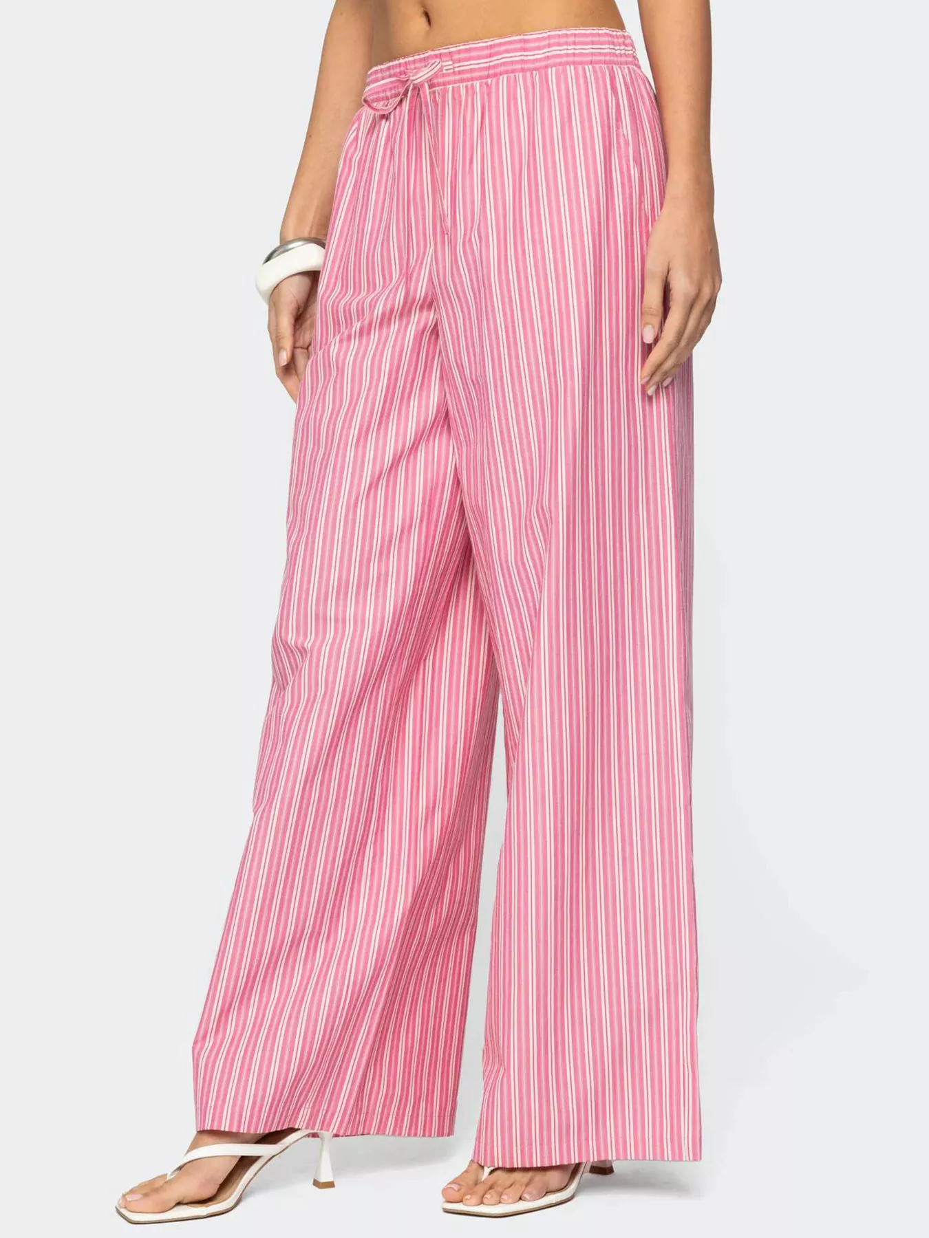 Striped Wide Leg Pants - Image 4