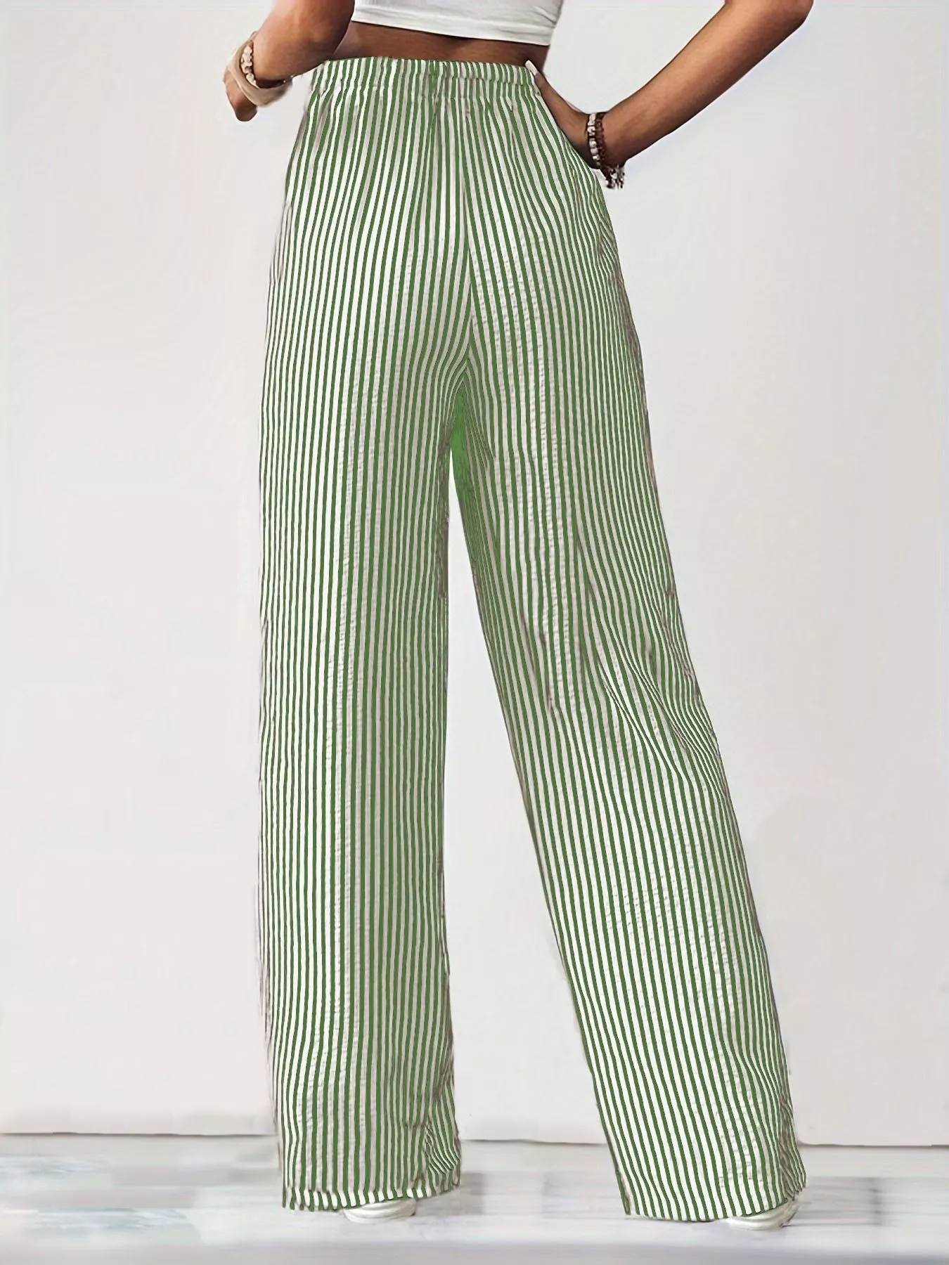 Striped Wide Leg Pants - Image 4