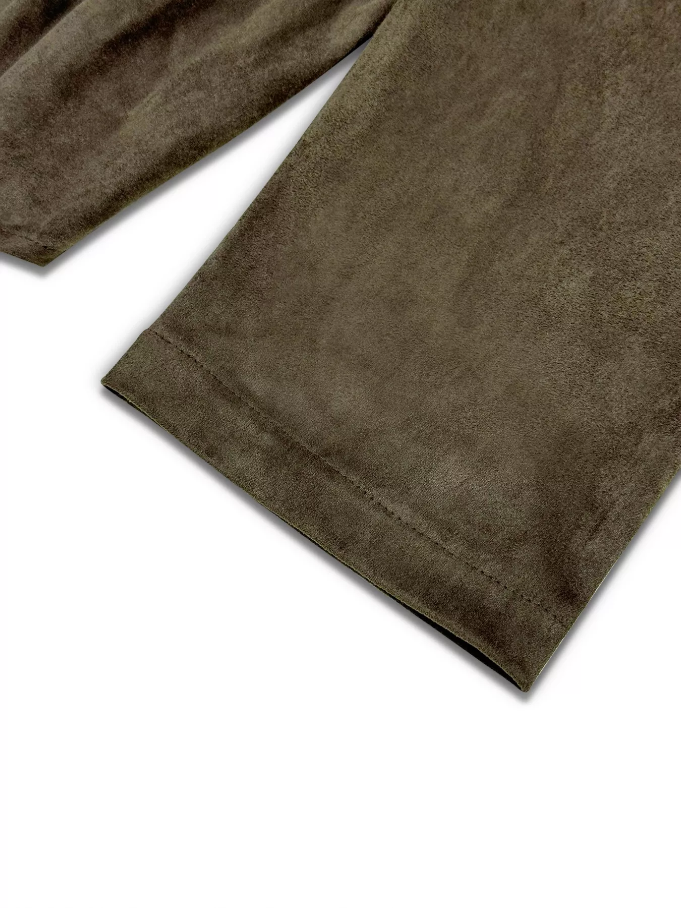 Suede Cropped Bomber Jacket - Image 9