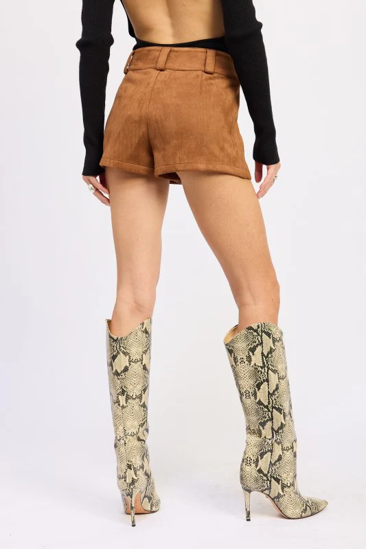 SUEDE LOWRISE SHORTS - Image 7