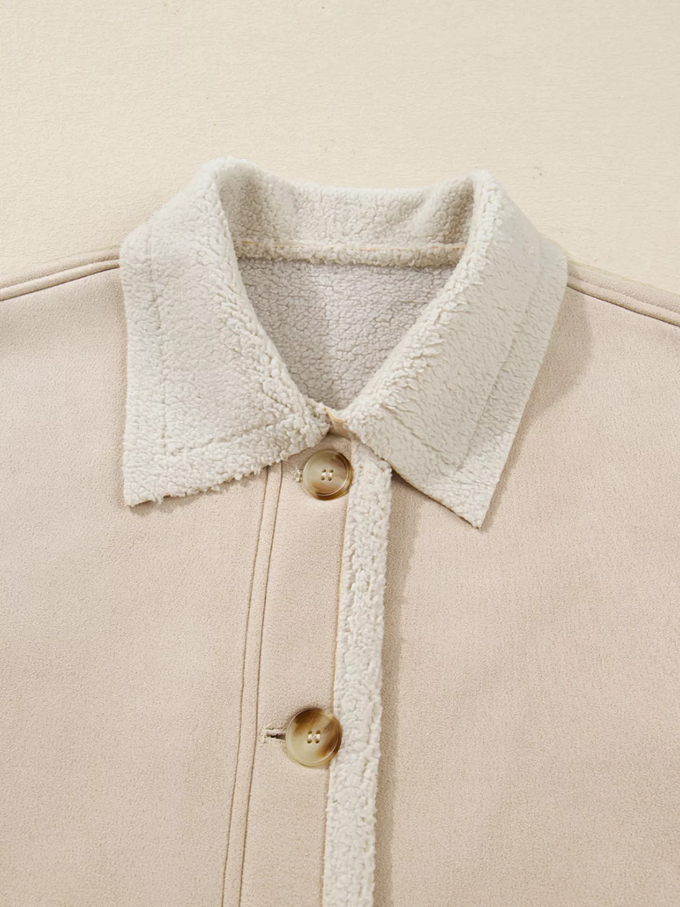 Suede Sherpa Lined Western Loose Jacket - Image 9