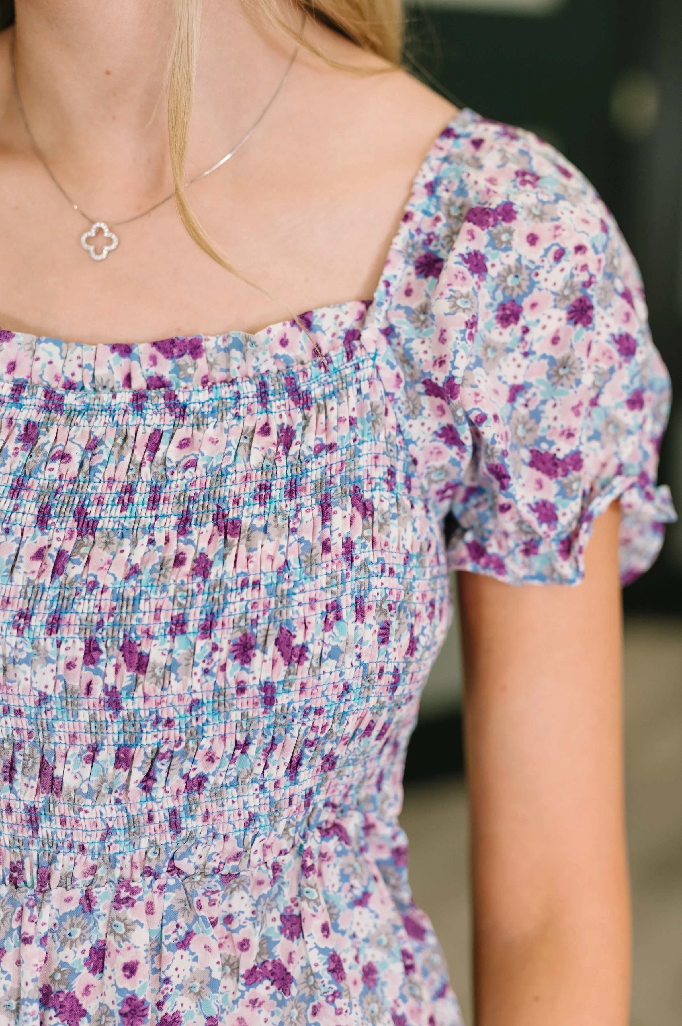 Sugar Talking Tiered Dress in Floral Print - Image 2