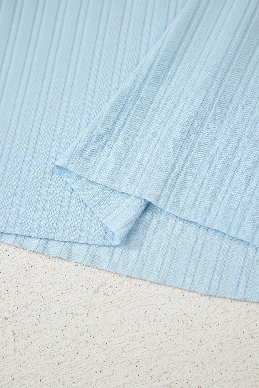 Summer Ribbed Sleeveless Drawstring Romper - Image 15