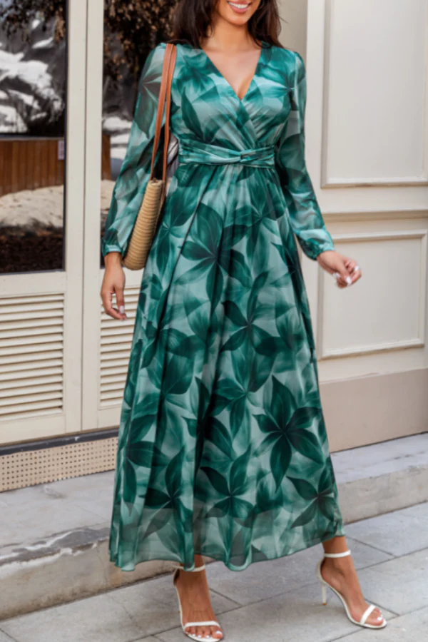Surplice Long Sleeve Dress - Image 4