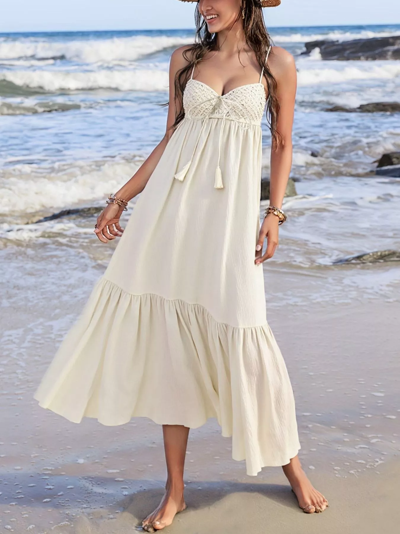 Sweetheart Neck Spaghetti Strap Dress - Image 4
