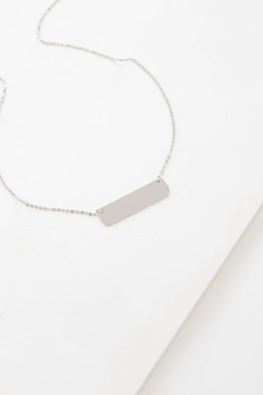 Tag Plate Necklace | Silver (sterl.)