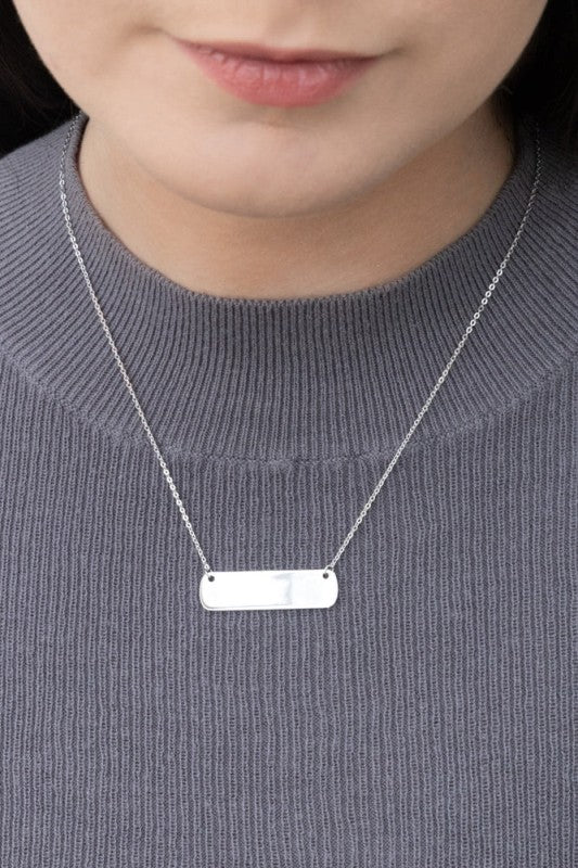Tag Plate Necklace | Silver (sterl.) - Image 2