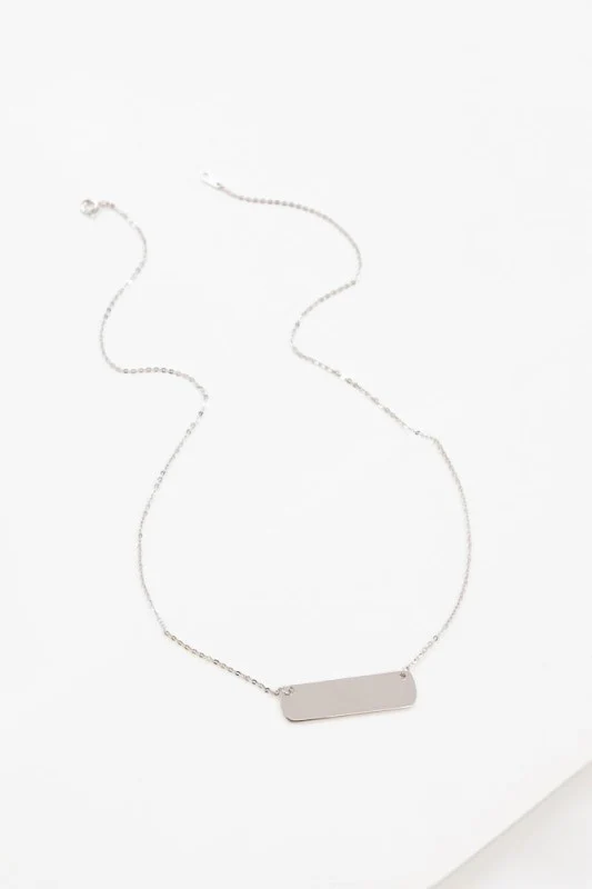 Tag Plate Necklace | Silver (sterl.) - Image 3