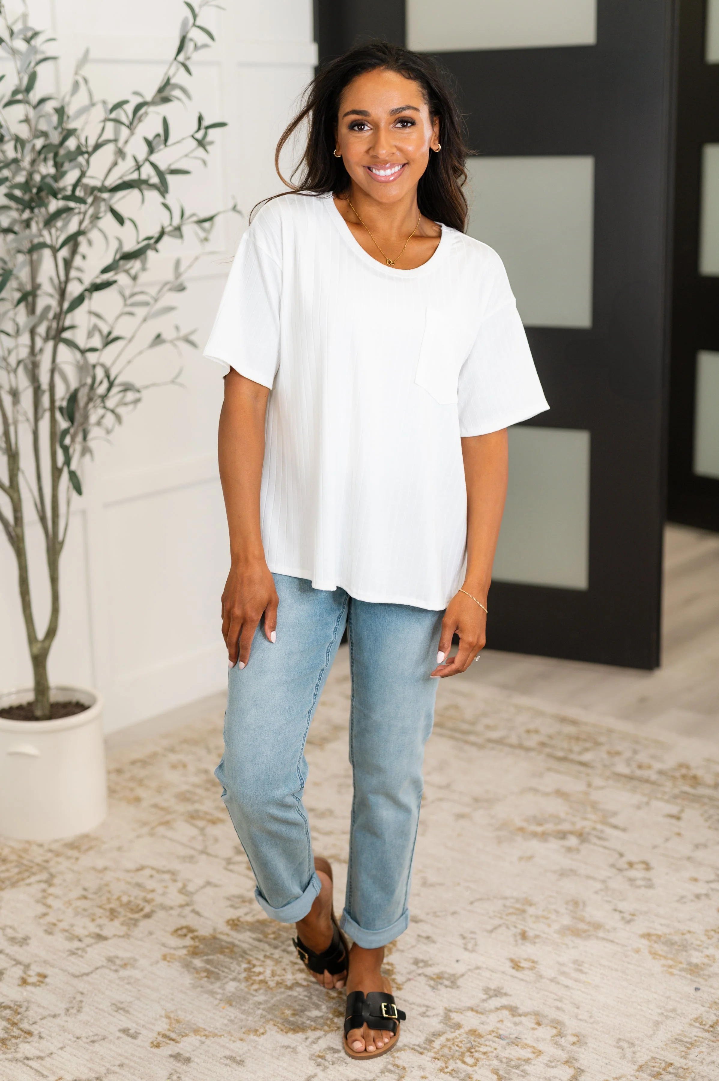Take It Easy Slouchy Tee in Ivory - Image 3