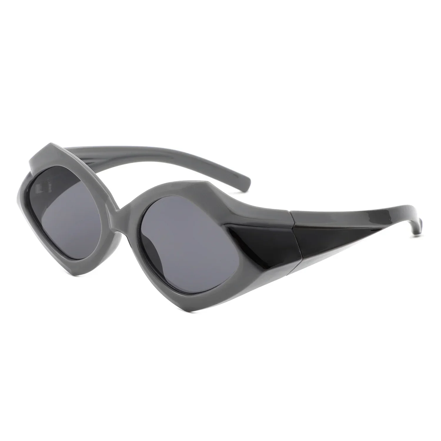 Talor - Geometric Fashion Polygon Triangle Sunglasses - Image 8