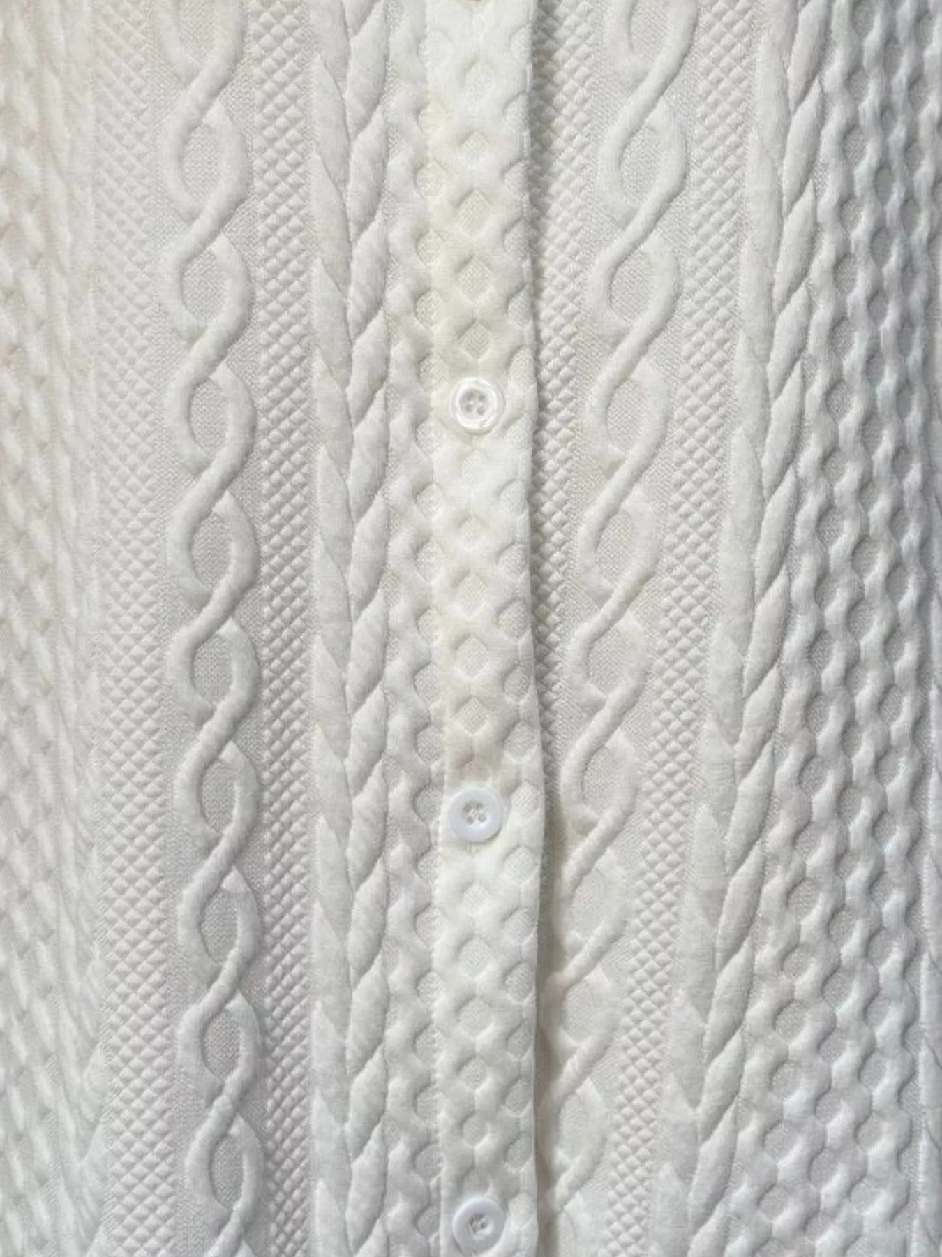Texture Button Up Long Sleeve Shacket - Image 4