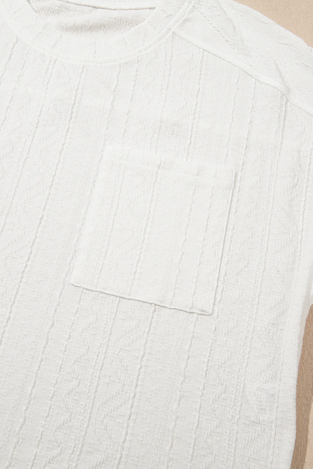 Texture Short Sleeve Top and Shorts Set - Image 14