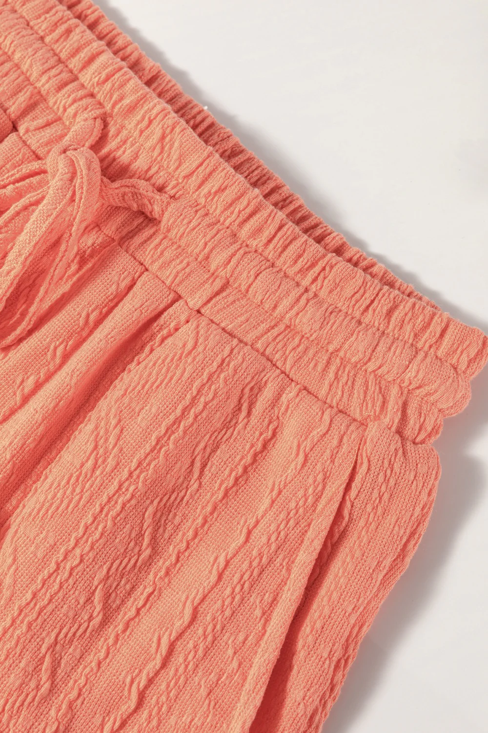 Texture Short Sleeve Top and Shorts Set - Image 6