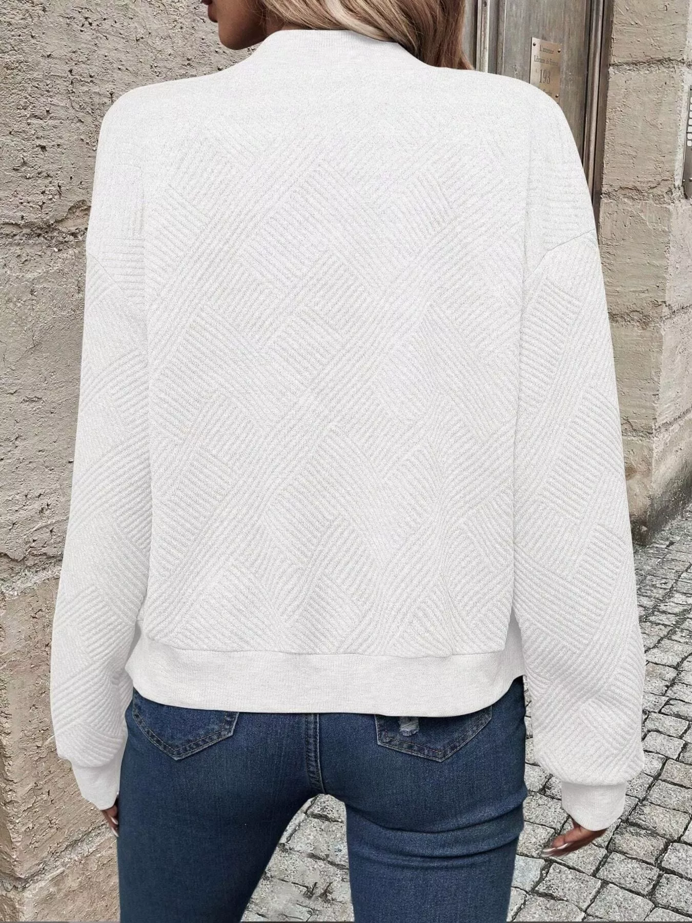 Texture Zip-Up Bomber Jacket - Image 19