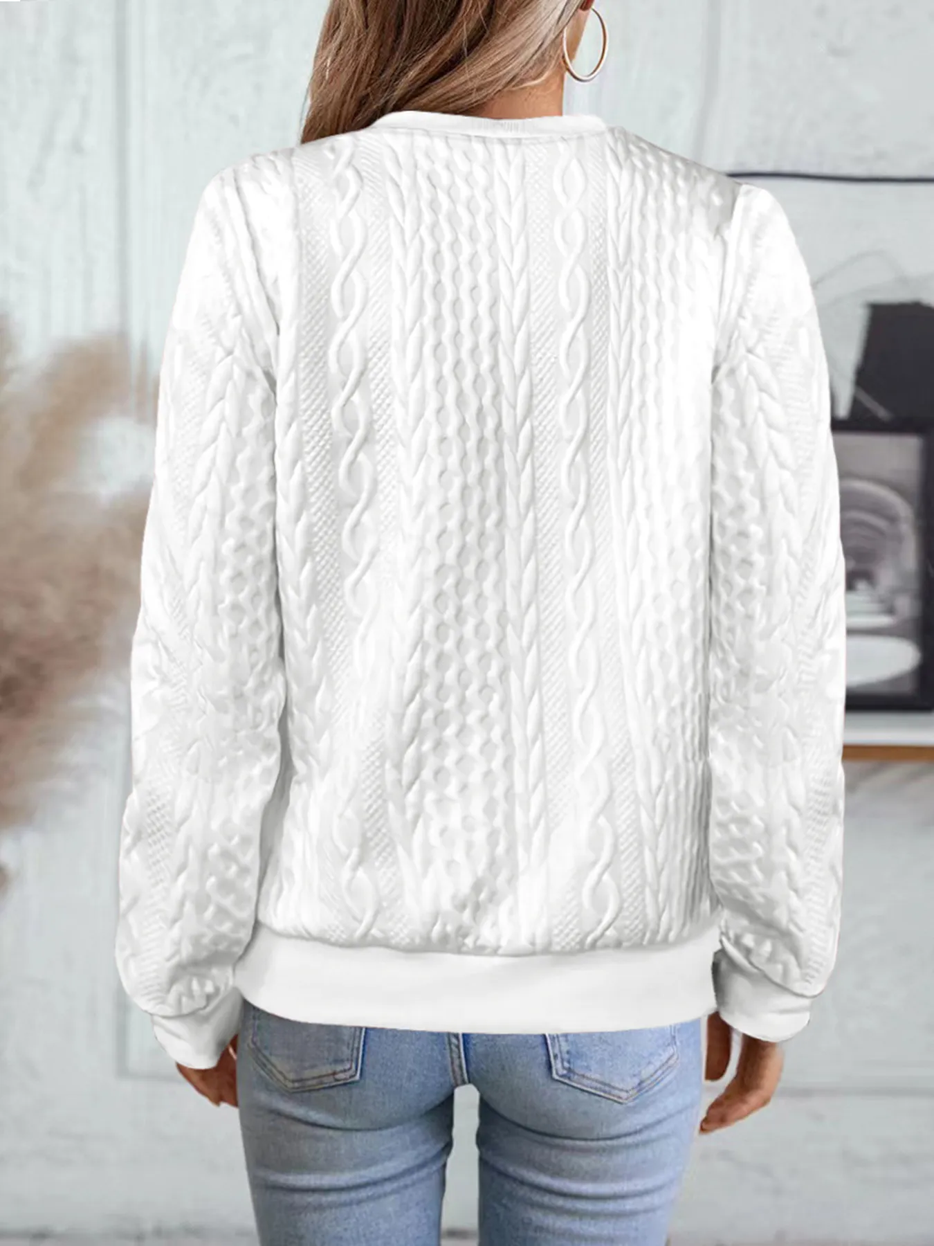 Texture Zip Up Long Sleeve Jacket - Image 2