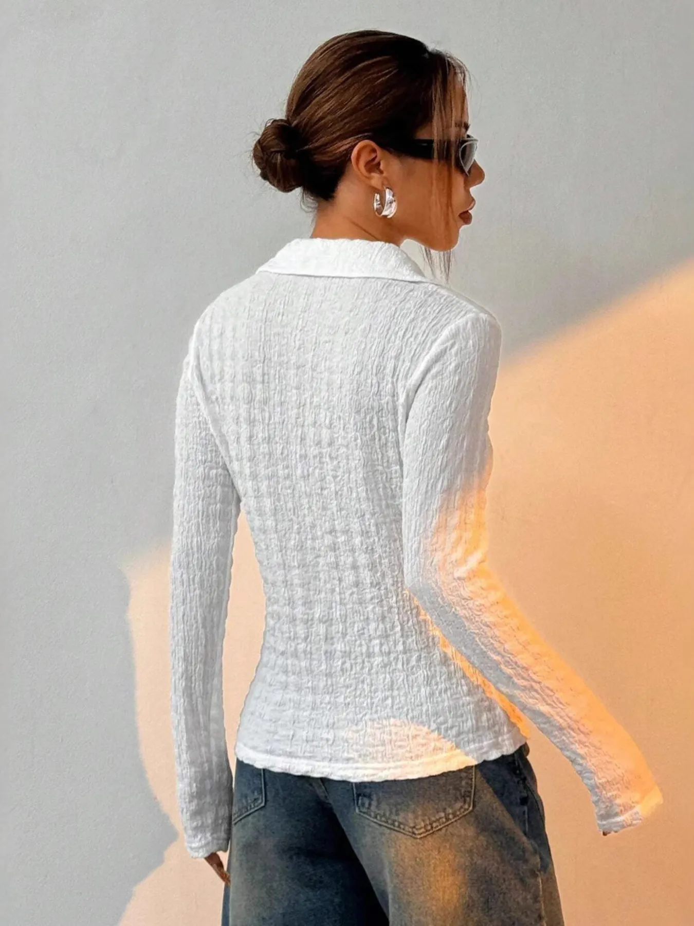 Textured Button-Up Shirt - Image 4