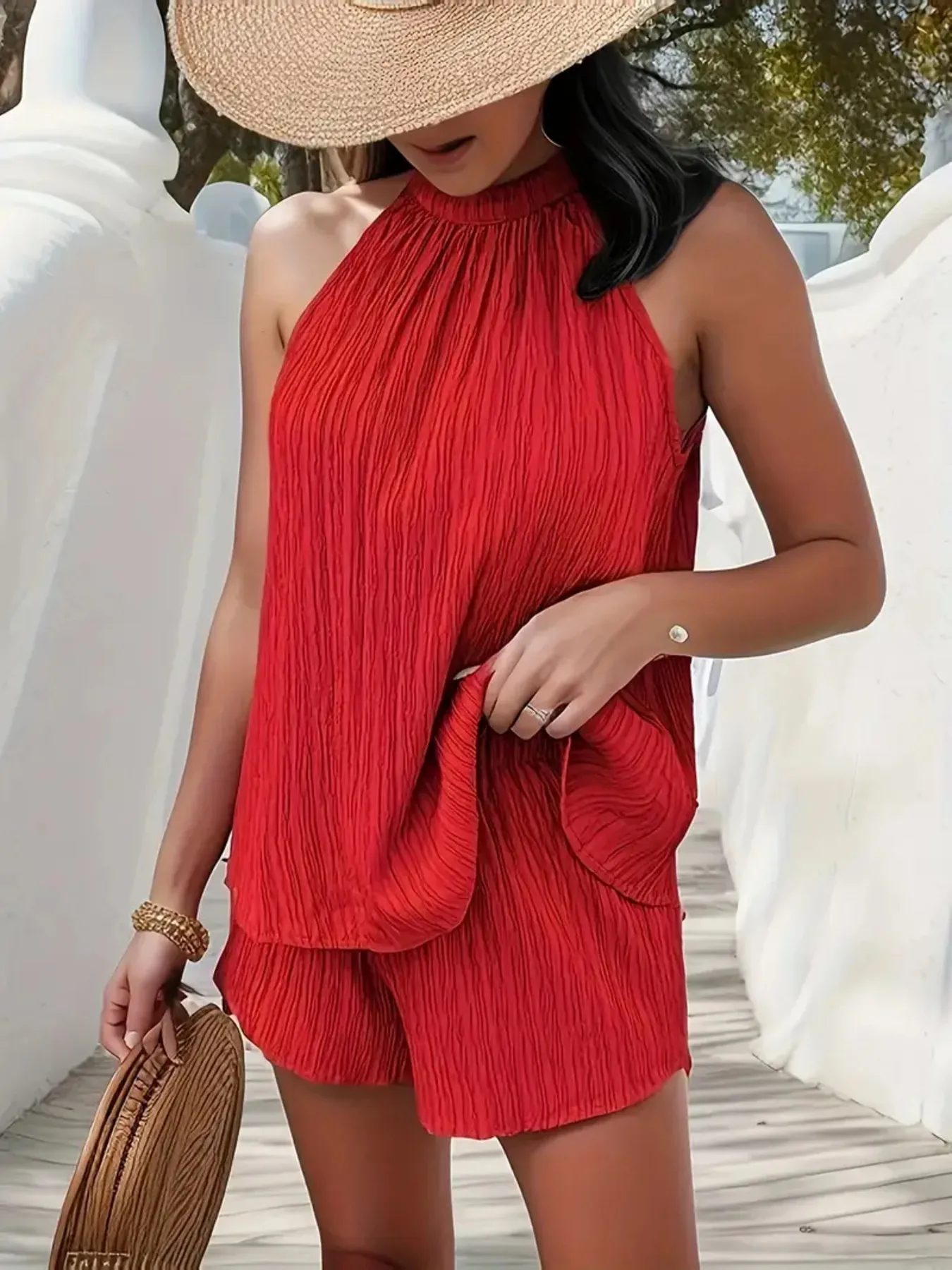 Textured Cami and Shorts Set - Image 7