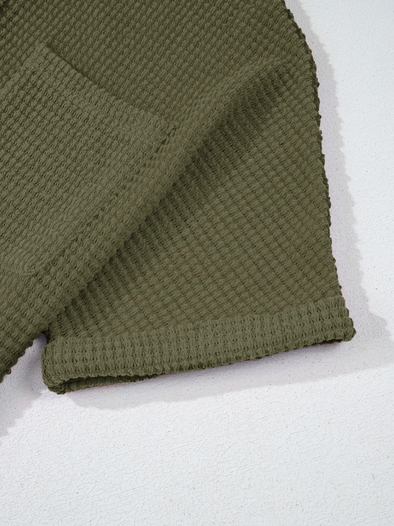 Textured Knit Button Detail Top - Image 19