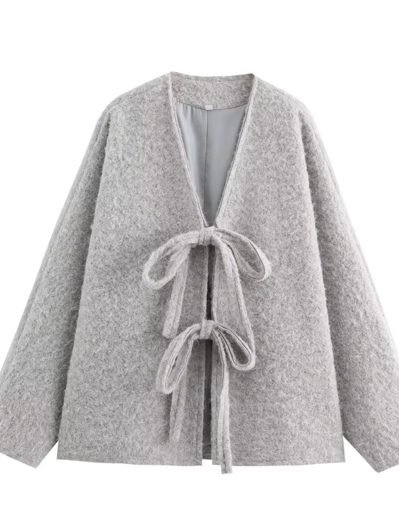 Textured Knit Tie-Front Outerwear - Image 15