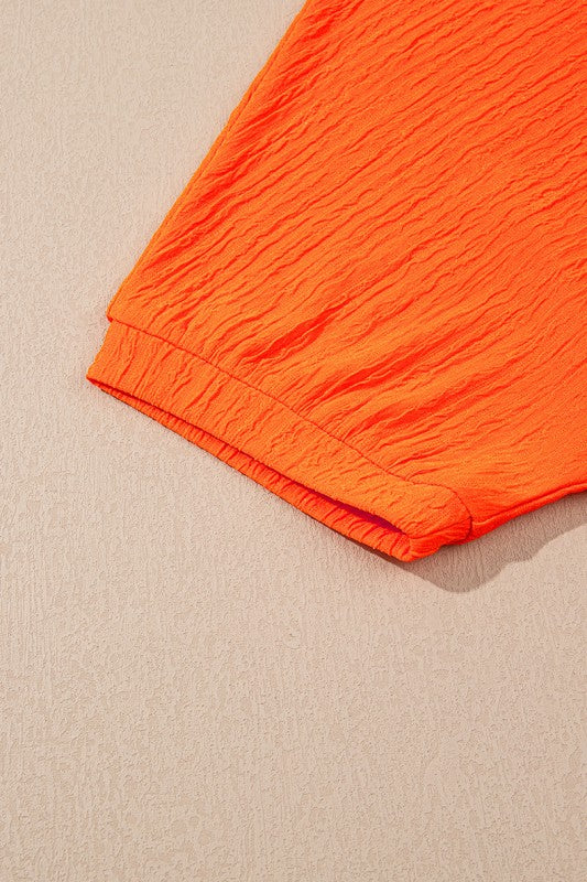 Textured V Neck T Shirt and Shorts Set - Image 8