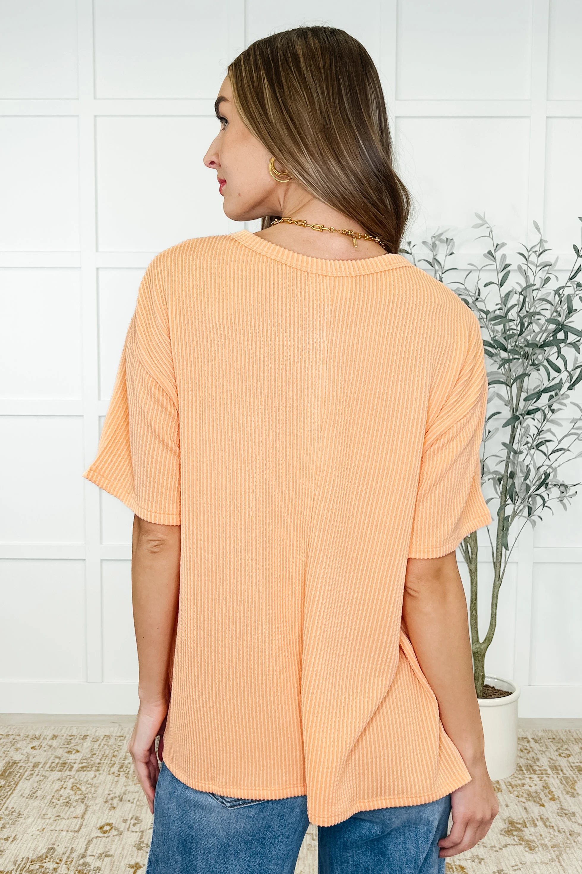 The Go-To Tee in Apricot Bliss - Image 4