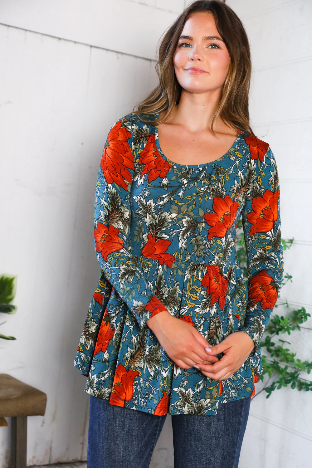 The Scarlet Fields Babydoll Blouse