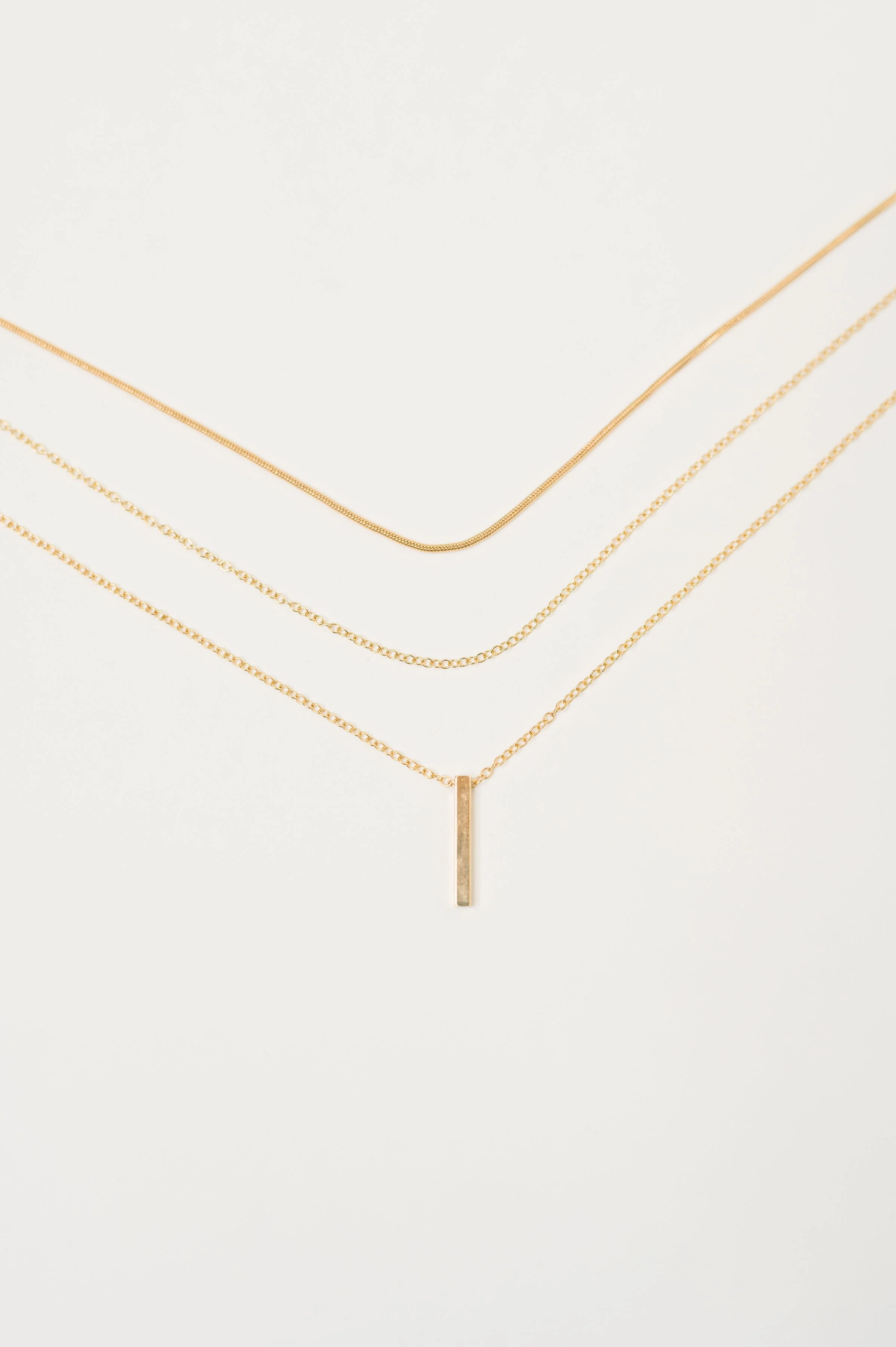 The Signature Set Layered Necklace Set in Gold - Image 4