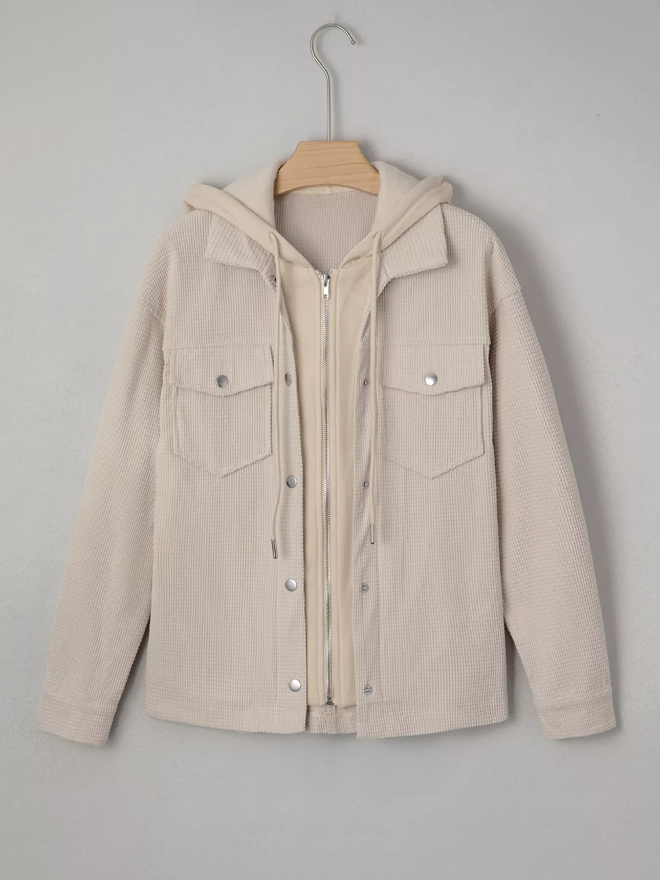 Thermal Knit Textured Hooded Jacket - Image 5