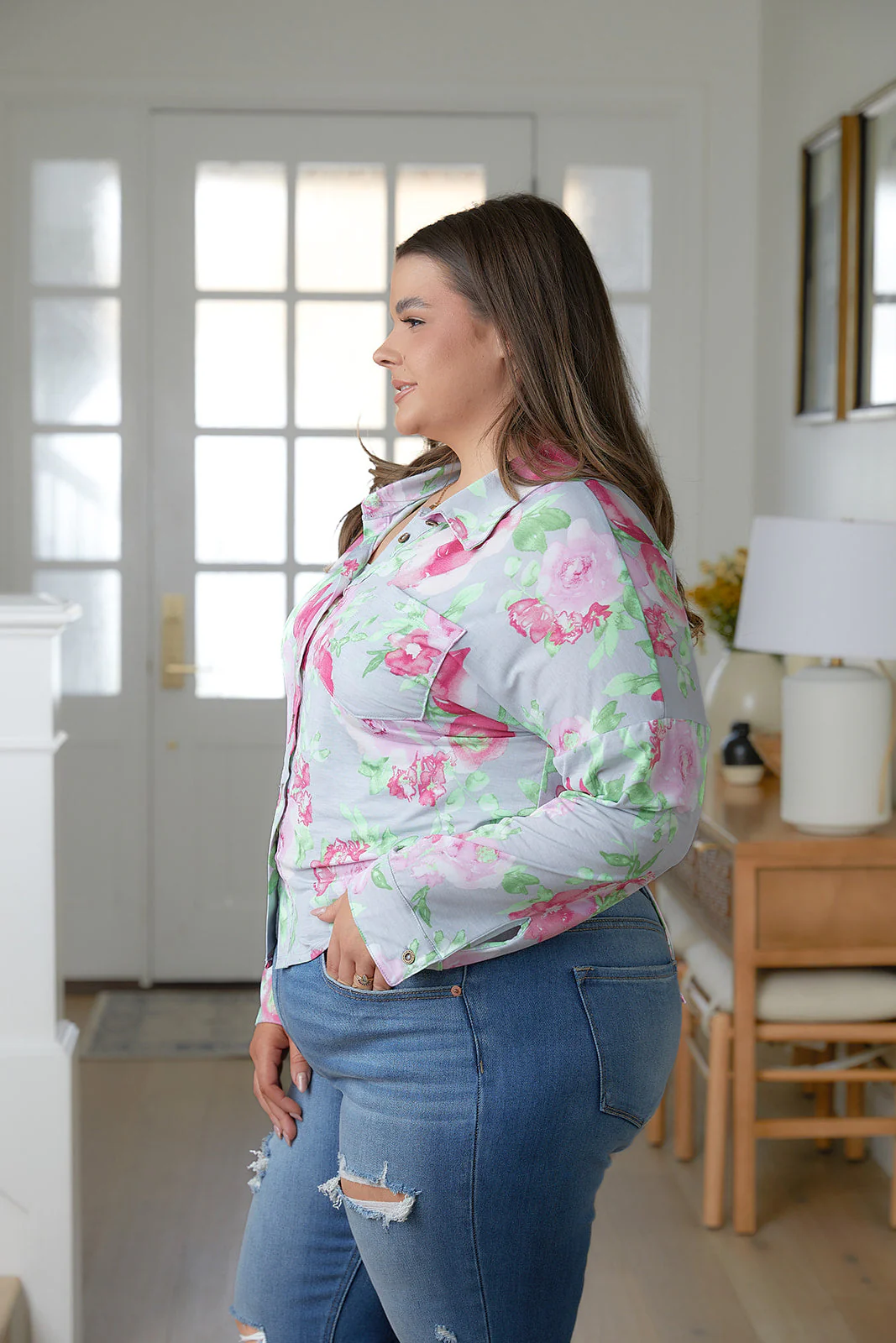 Thinking On It Open Back Floral Top - Image 21