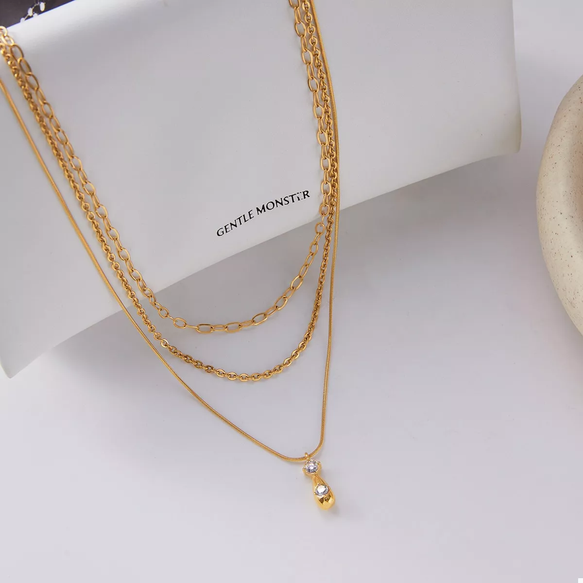 Three Layered Pendant Necklace