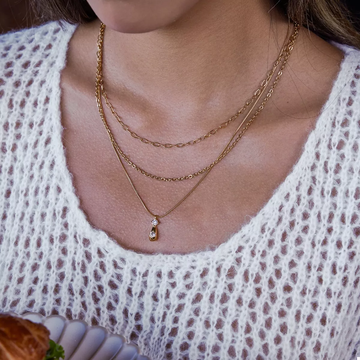 Three Layered Pendant Necklace - Image 10