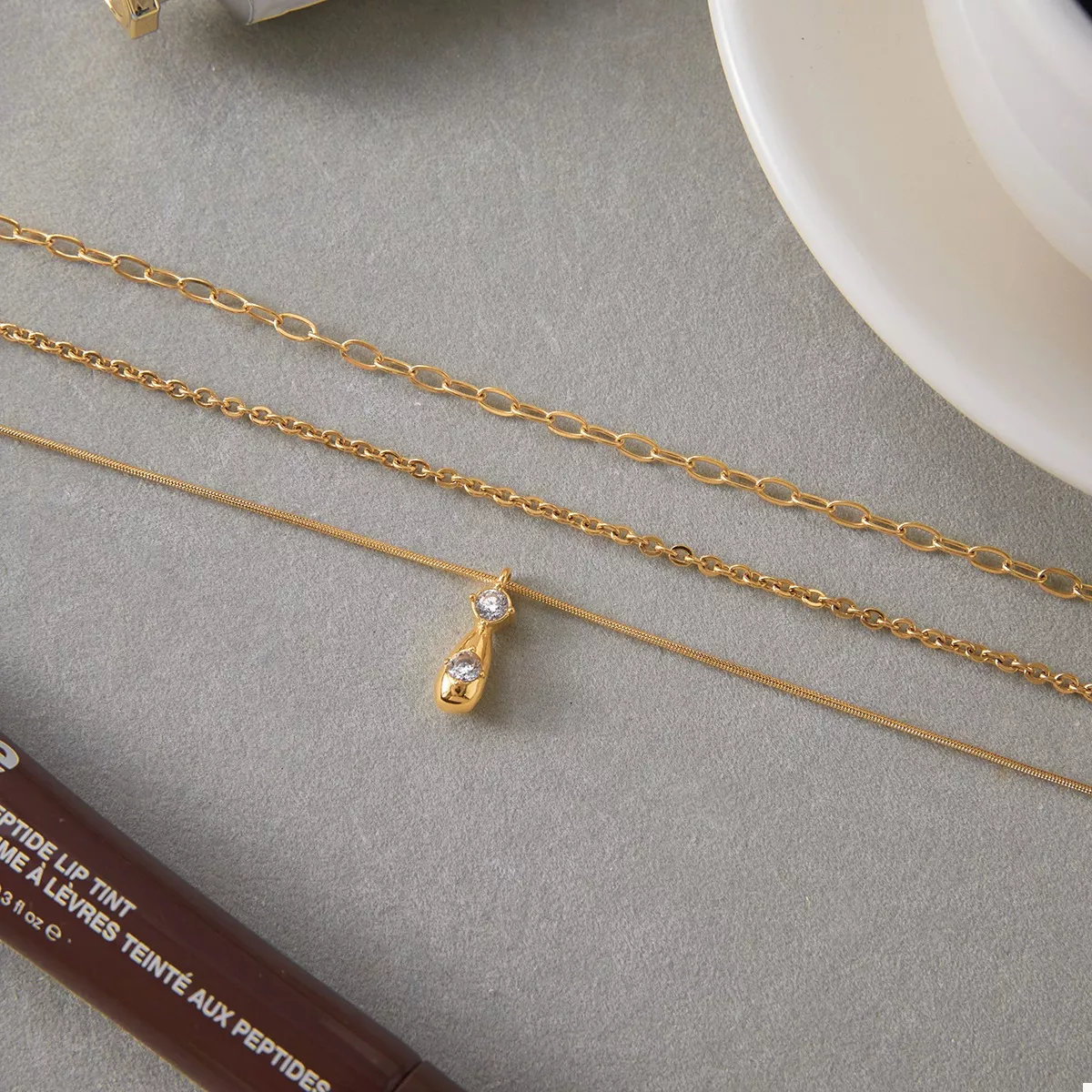 Three Layered Pendant Necklace - Image 6