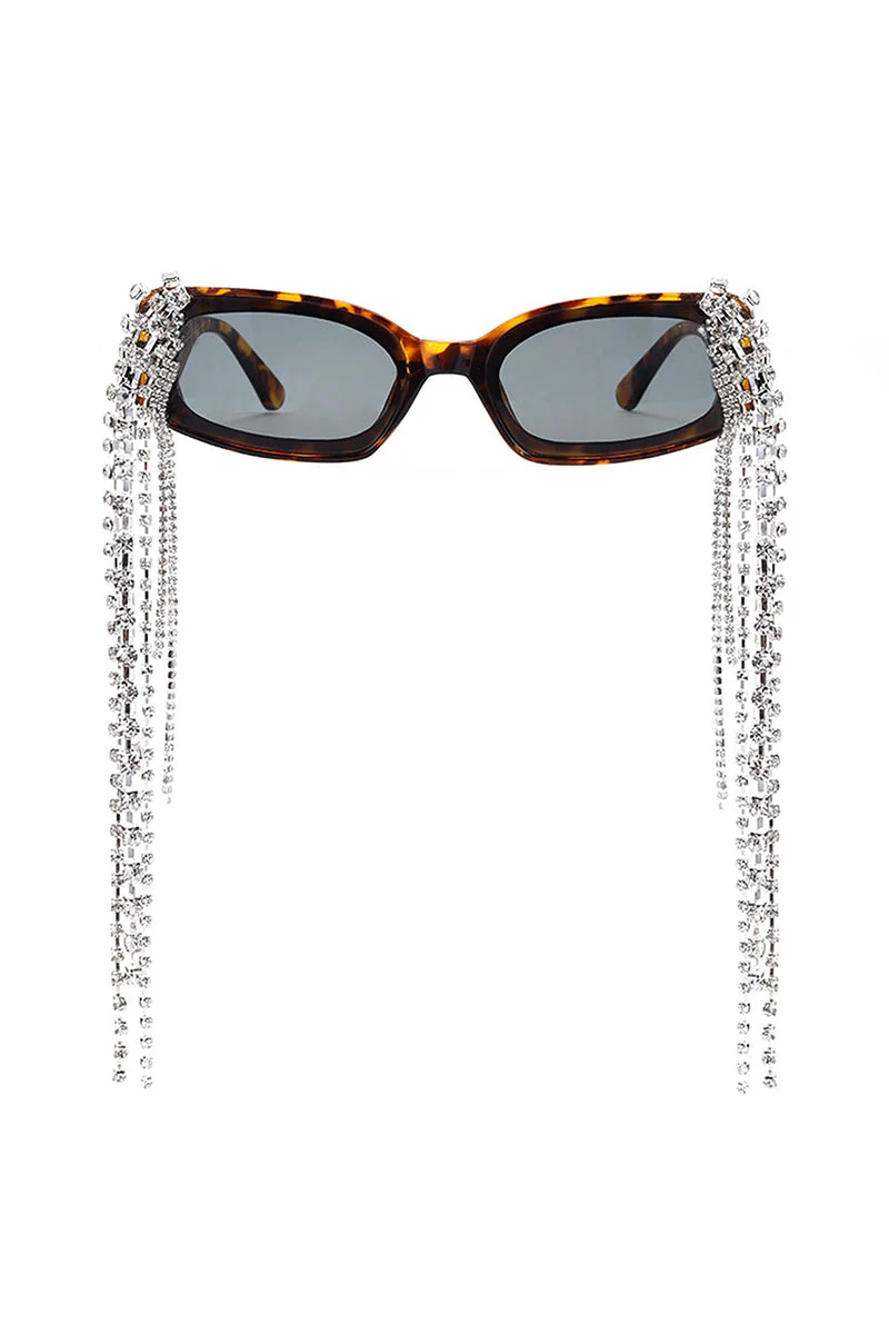 Thyria - Modern Luxury Rhinestone Chi Rectangle Women's Sunglasses - Image 5