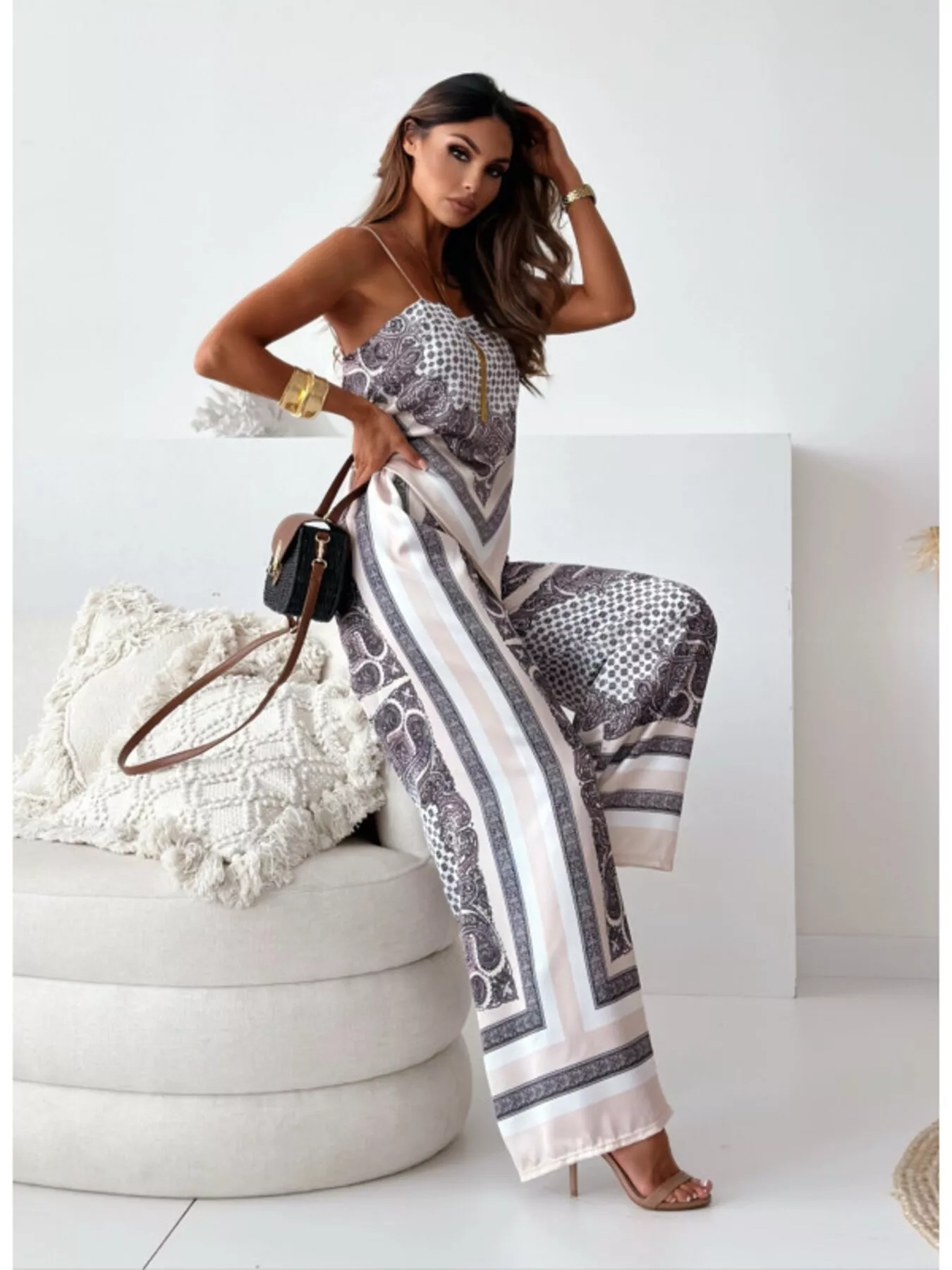 Tie Back Printed Cami and Pants Set - Image 6