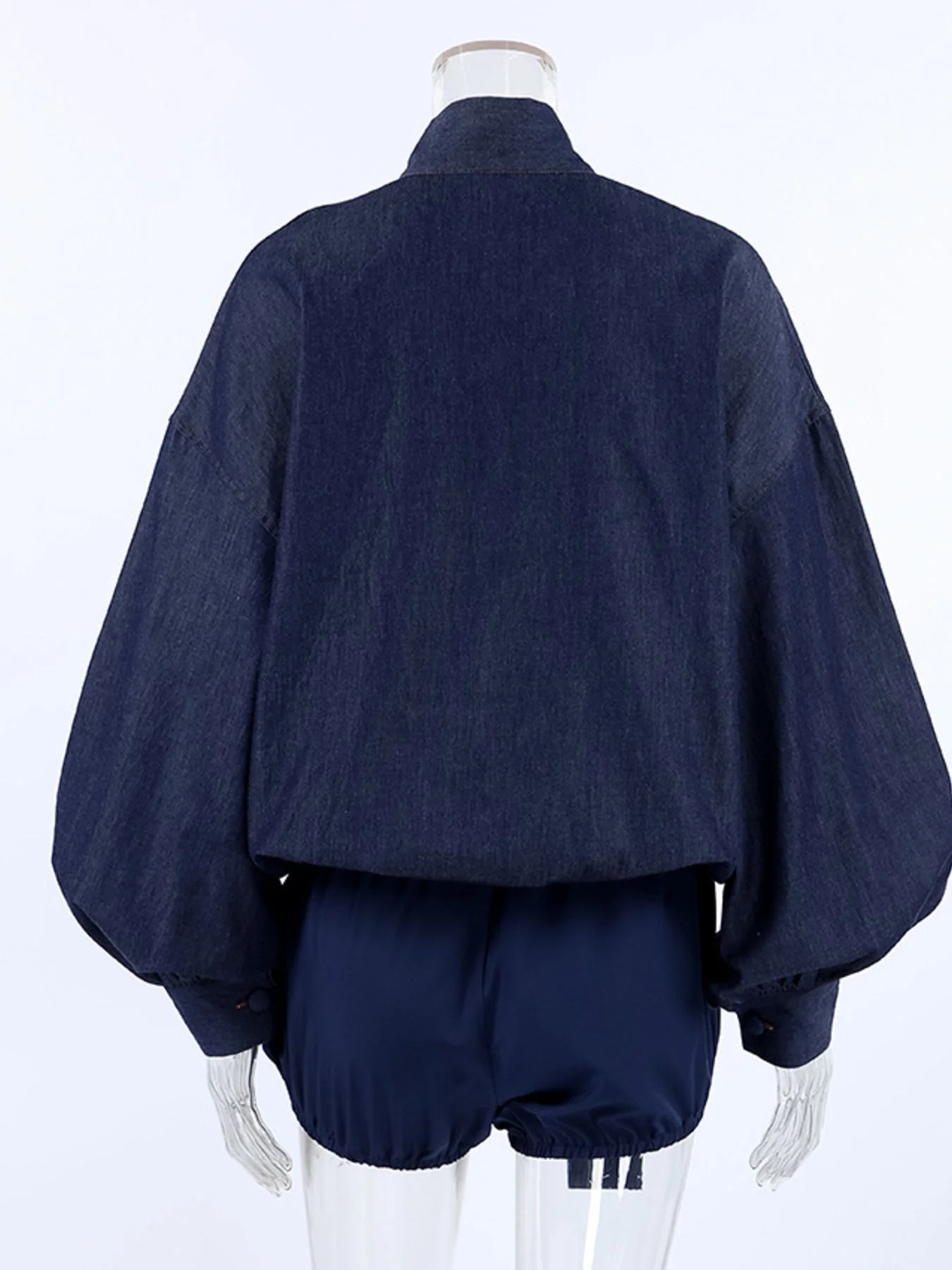 Tie Front Denim Top and Shorts Set - Image 8