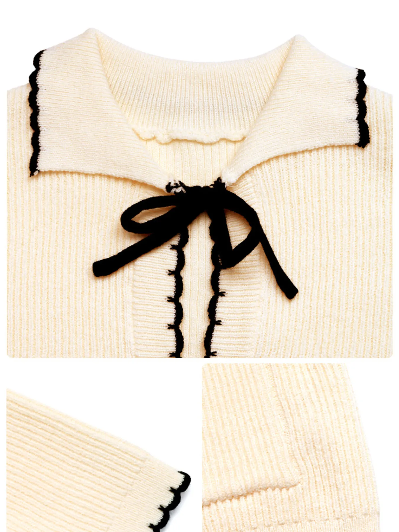 Tie Front Long Sleeve Cardigan - Image 8
