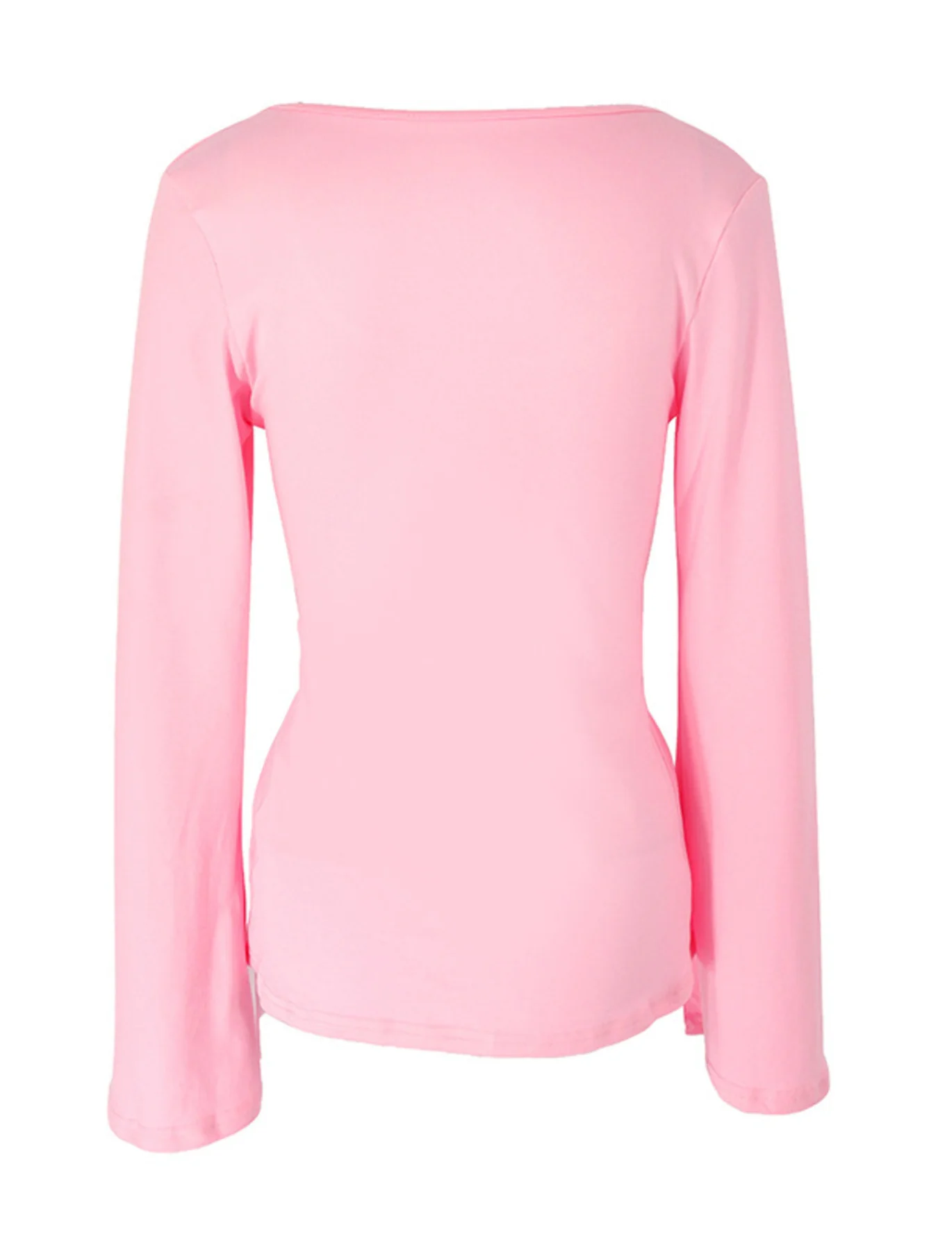 Tie-Front Long Sleeve T-Shirt - Image 25