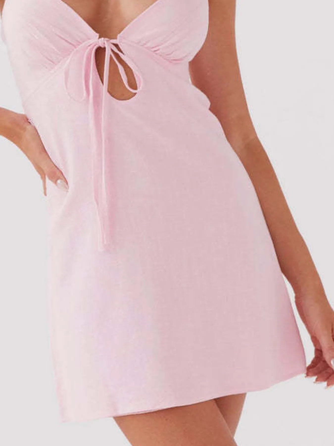 Tie-Front Mini Cami Dress - Image 9