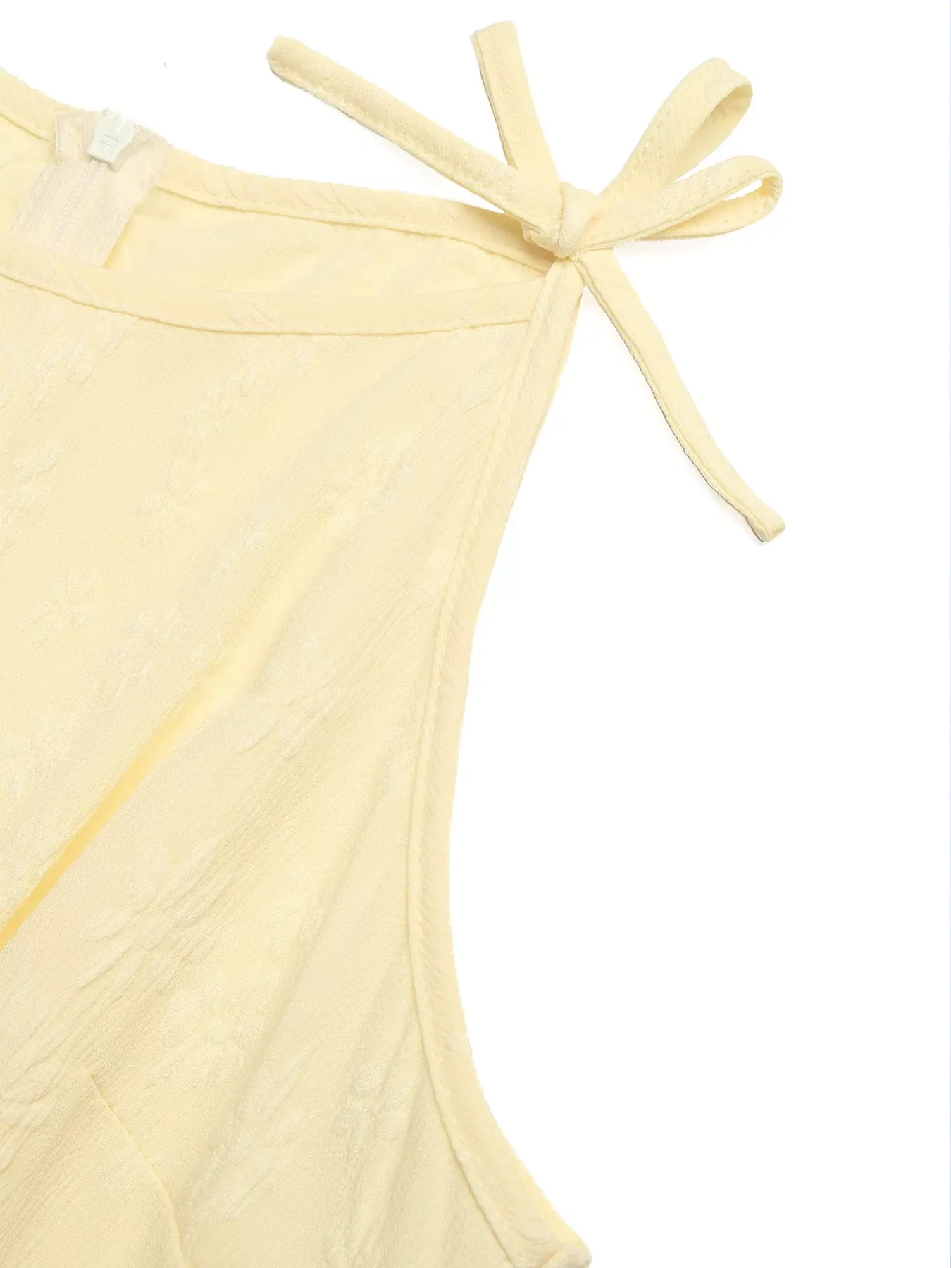 Tie Strap Textured Wide Leg Jumpsuit - Image 9