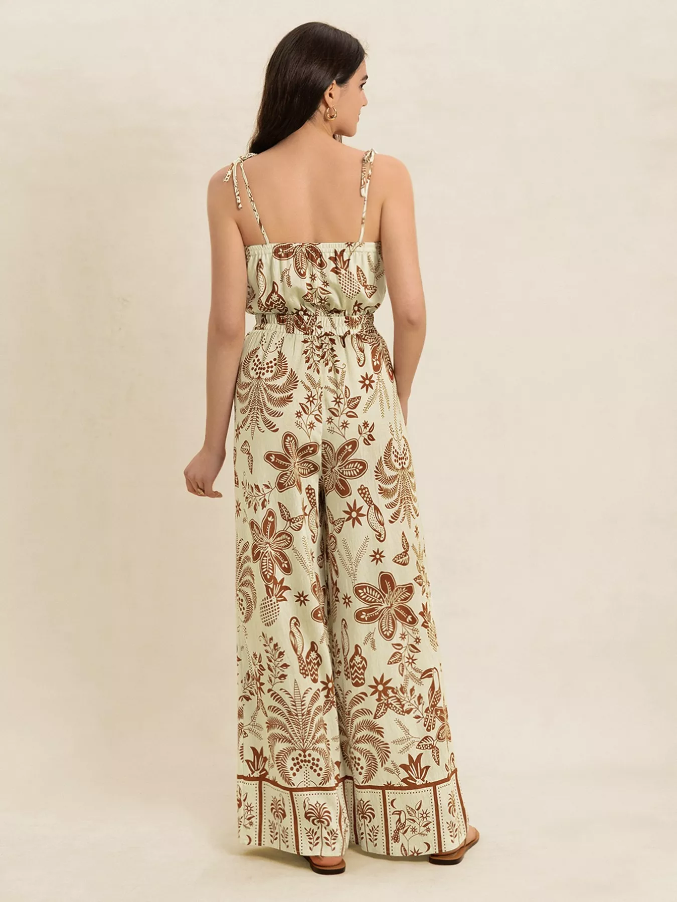 Tie Strap Wide Leg Jumpsuit - Image 7