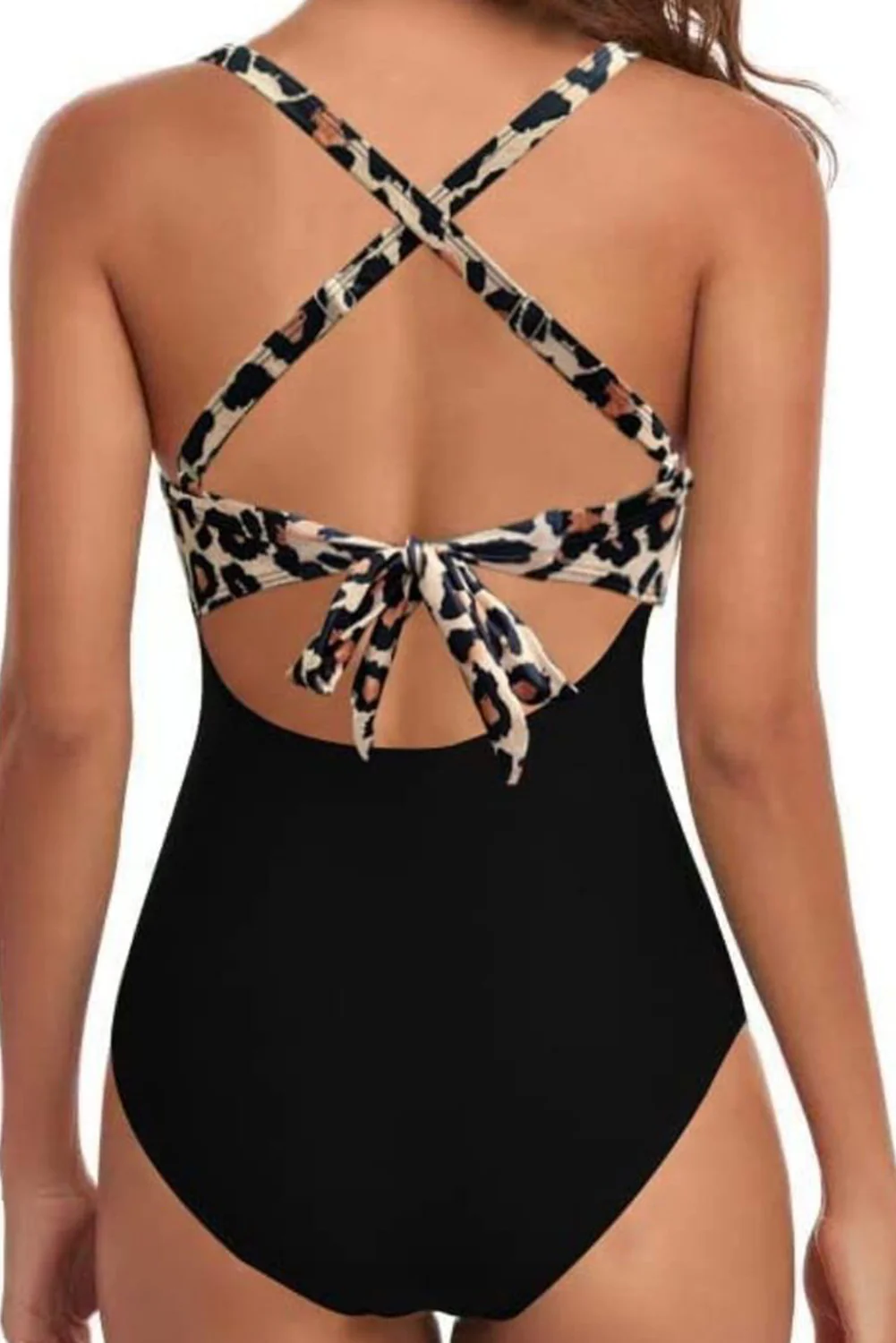 Tied Crisscross Cutout One-Piece Swimwear - Image 6