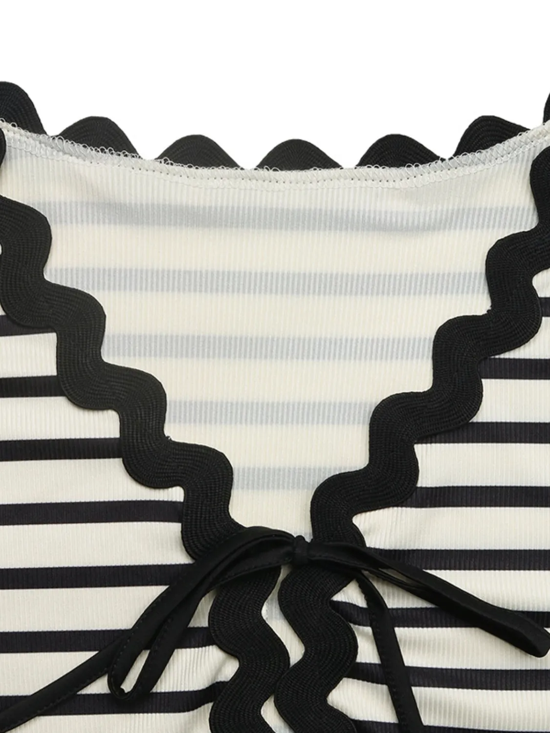Tied Front Striped Top and Shorts Set - Image 6