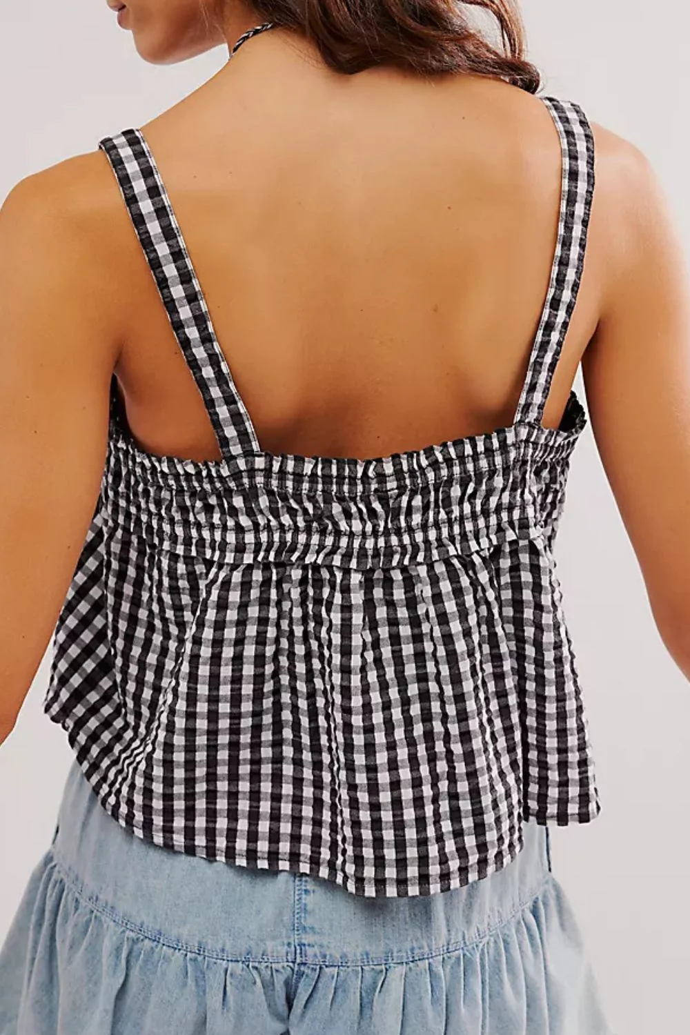 Tied Front Textured Square Neck Cami - Image 8